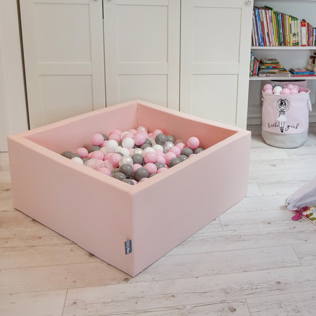KiddyMoon Überzug fürs Bällebad für Babys Kinder, rosa, 90x30