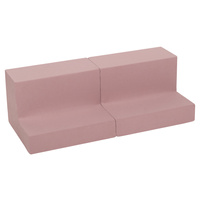 KiddyMoon Spielplatz aus Schaumstoff Stüfchen 2 Stück Hindernisläufen, erikafarben, Multi-Größe