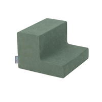 KiddyMoon Spielplatz Velvet Aus Schaumstoff Mit Samt Rund Bällebad Ballgruben Für Babys Spielbad Hindernisläufen, Hergestellt In Der EU, waldgrün: pastellbeige/weiß/minze, Bällebad (300 Bälle) + Version 3