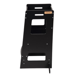 KiddyMoon Lernturm Küchenhelfer für Kinder ab 1 Jahr, Höhenverstellbar ST-003, schwarz