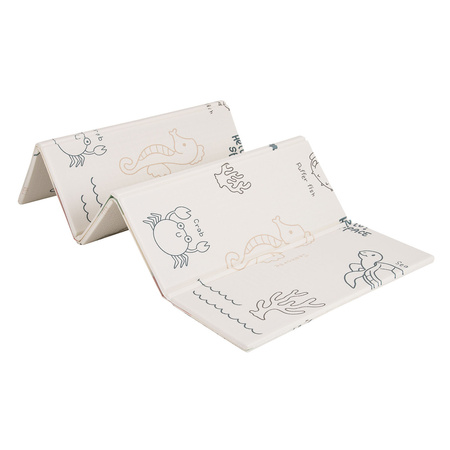 KiddyMoon Babymatte Zweiseitige Krabbelmatte Schaumstoffmatte Für Kinder Kindermatte Kindgerechte Muster Spielplatz Entwicklung Sicherer Und Bequemer Ideal Für Drinnen Und Draußen, Braun-Meer, 180x200x1,5cm