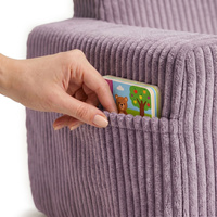 KiddyMoon Klappbarer Kindersessel aus Schaumstoff Kindersofa, violett, UNI