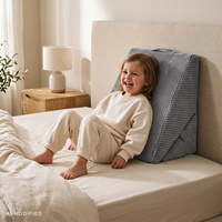 KiddyMoon Modulares Kinderkissen aus Polyester für Kinder, dunkelgrau, M