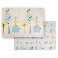 KiddyMoon Babymatte Zweiseitige Krabbelmatte Schaumstoffmatte Für Kinder Kindermatte Kindgerechte Muster Spielplatz Entwicklung Sicherer Und Bequemer Ideal Für Drinnen Und Draußen, Grün-Wald, 150x200x1cm