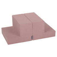 KiddyMoon Spielplatz aus Schaumstoff Stüfchen 2 Stück Hindernisläufen, erikafarben, Multi-Größe