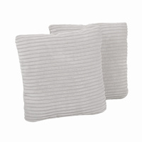 KiddyMoon Kinderkopfkissen 2er Set Kissen 30x30cm Weiches Kinderkissen Für Sofa Oder Kinderzimmer Mit Weicher Struktur, Hellgrau, 2er Pack