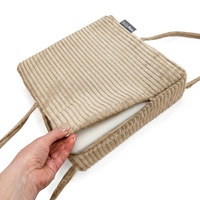 KiddyMoon Sitzerhöhung Für Kinder, Sitzkissen Für Kinderstuhl Mit 10 Cm Höhe, Waschbarem Bezug Und Bindebändern, beige, 33x33x10