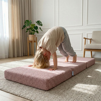 KiddyMoon Kinder Matratzen Mit Teddy-Plüsch Aufklappen Aus Schaumstoff Kindermatratze Kinderzimmer Faltmatratze, rosa, Matratzen