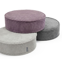 KiddyMoon 3-Teilige Schaumstoff Elements für Kinder Kinderzimmer-Accessoire, dunkelgrau/violett/hellgrau, Mx3