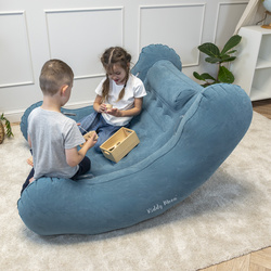KiddyMoon Sensorischer Stuhl Rocker Für Kinder Sensorische Wippe Mit Pumpe, Blau, L