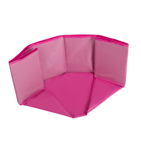 Faltbare Bällebad mit Bälle für Kinder Spielbad, rosa:perle/grau/transparent/puderrosa, 200 Bälle