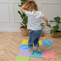 KiddyMoon Sensorik-Puzzlematte für Kinder Therapiematte, Mehrfarbig, 9 Stücke