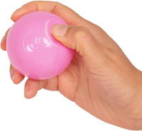 Bällebad Bällepool für Baby Kinder mit 200 bunten Bällen Rund, hellgrau: babyblue/puderrosa/perle, 90x30cm/300 Bälle