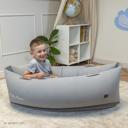 KiddyMoon Peapod Sensorischer Stuhl für Kinder Aufblasbarer Entlastungstherapie, grau, M