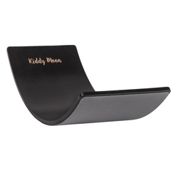 KiddyMoon Balance Board aus Holz für Kinder, Babys Montessori Spielzeug, Gleichgewicht, Balancieren Babys Holzspielzeug, Balancebrett Wackelbrett Gleichgewicht, Schwarz, 83x29,5x1,7 cm/Filz
