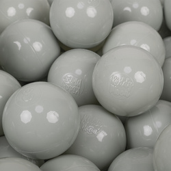 KiddyMoon Kinder Bälle für Bällebad Baby Einfarbige Plastikbälle ∅7cm Made in EU, grüngrau, 100 Bälle/7cm