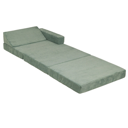 KiddyMoon Kindersessel aus Schaumstoff Sessel für Kinder Kinderzimmer Faltmatratze Relaxsessel Kuschelsessel, grün, Kindersofa