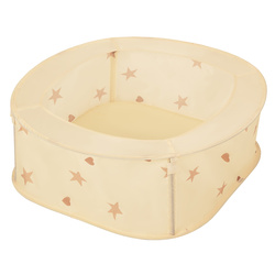 NK-200X Faltbarer Bällepool für Kinder mit Bälle Pop-Up, hellbeige:pastellbeige/grüngrau/pastellgelb/braun, 400 Bälle