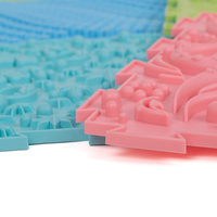 KiddyMoon Sensorik-Puzzlematte für Kinder Therapiematte, mehrfarbig, 9 Stücke