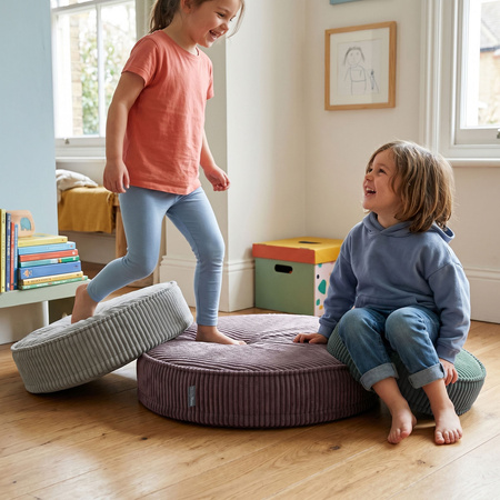 KiddyMoon 3-Teilige Schaumstoff Elements für Kinder Kinderzimmer-Accessoire, zielony-jasnoszary-fioletowy