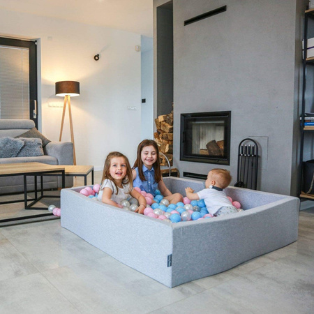 KiddyMoon Rund Bällebad Bällepool ∅ 7Cm Ballgruben Bunten Bällen Für Babys Spielbad Kleinkinder, Hergestellt in der EU, pink:pastellblau/pastellgelb/weiß/minze/puderrosa, 120x30cm/600 Bälle