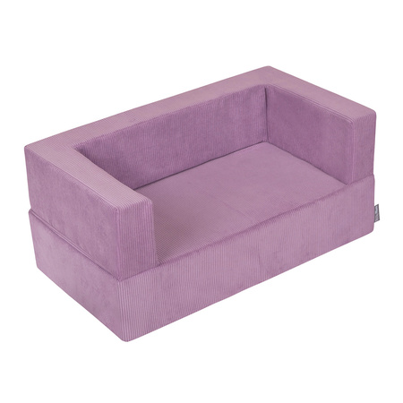 KiddyMoon Kindersofa und Bällen Für Kinder Weiches Schaumstoff-Sofa Leich Modulares Sofa Vielseitig Abnehmbarer Bezug Perfekt für Spiel Lernen und Entspannung, Violett, Sofa + 100 Bälle