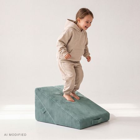 KiddyMoon Modulares Kinderkissen aus Polyester für Kinder, grün, M