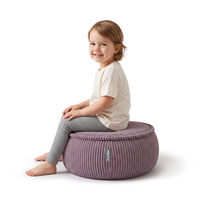 KiddyMoon Kinderpouf aus Schaumstoff mit abnehmbarem Bezug, violett, M