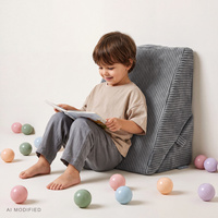 KiddyMoon Modulares Kinderkissen aus Polyester für Kinder, dunkelgrau, M
