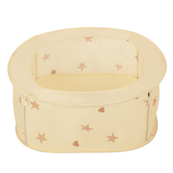 NK-200X Faltbarer Laufstall Bällepool für Kinder mit Bälle Pop-Up Laufgitter, hellbeige:pastellbeige/weiß/grau, 400 Bälle