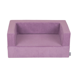 KiddyMoon Kindersofa und Bällen Für Kinder Weiches Schaumstoff-Sofa Leich Modulares Sofa Vielseitig Abnehmbarer Bezug Perfekt für Spiel Lernen und Entspannung, Violett, Sofa