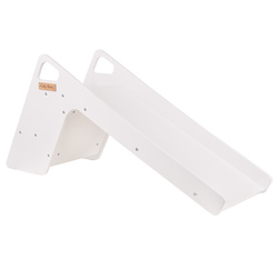 KiddyMoon Kinder Rutsche Aus Holz Stabile Kleinkinderrutsche Multifunktion Montessori, weiß, Groß