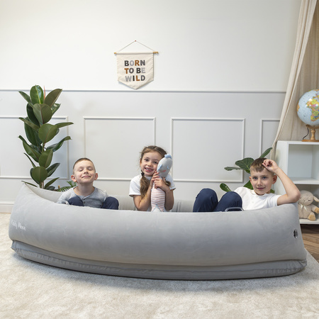 KiddyMoon Peapod Sensorischer Stuhl für Kinder Aufblasbarer Entlastungstherapie, grau, XL