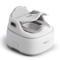 KiddyMoon Töpfchen für Kinder Ergonomisch Toilettentrainer Abschließbarer Deckel, Grau, UNI