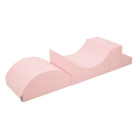 KiddyMoon Spielplatz aus Schaumstoff 3-teiliges Set Hindernisläufen, pink, Multi-Größe