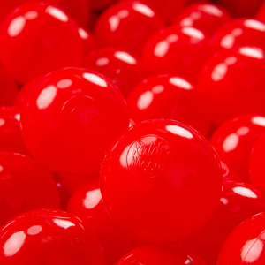 KiddyMoon Kinder Bälle für Bällebad Baby Spielbälle Plastikbälle ∅7cm Made in EU, Rot, 100 Bälle/7cm