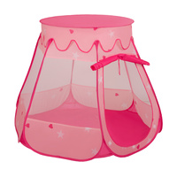 Baby Spielzelt Mit Plastikbällen Für Kinder Leicht und Kompakt ideal für Drinnen Und Draußen Fördert Sensorische Integration Schneller Aufbau, pink:puderrosa-transparent, 600 Bällen