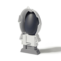 KiddyMoon Kinder-Töpfchen Höhenverstellbar Urinal für Kind Astronaut Design, weiß, UNI