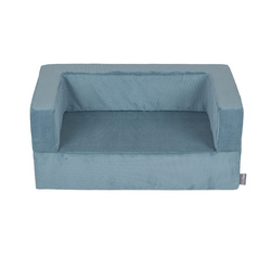 KiddyMoon Kindersofa und Bällen Für Kinder Weiches Schaumstoff-Sofa Leich Modulares Sofa Vielseitig Abnehmbarer Bezug Perfekt für Spiel Lernen und Entspannung, blau, Sofa