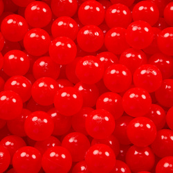 KiddyMoon Kinder Bälle für Bällebad Baby Einfarbige Plastikbälle ∅7cm Made in EU, rot, 50 Bälle/7cm