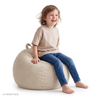 KiddyMoon Kindersitzsack Organizer Polyester mit Reißverschluss Sitzfunktio, beige, Sack