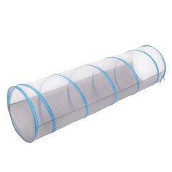 Pop-Up Tunnel Für Kinder Faltbarer Spieltunnel Leicht Und Flexibel Krabbeltunnel Ideal Für Drinnen Und Draußen Einfacher Aufbau Langlebig Sicher, grau-blau, Keine Bälle