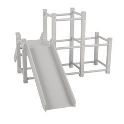 KiddyMoon Klettergerüst Indoor Holz Spielplatz Mit Rutsche Anti-Rutsch Pads Stabile Konstruktion, , UNI