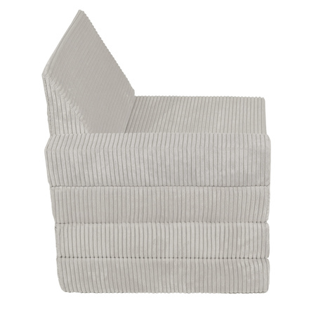 KiddyMoon Kindersessel aus Schaumstoff Sessel für Kinder Kinderzimmer Faltmatratze Relaxsessel Kuschelsessel, hellgrau, Kindersofa