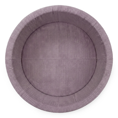 KiddyMoon Bällebad für Kinder aus Schaumstoff, weicher Rippbezug, abnehmbarer Bezug, weiches und sicheres Spielzeug, waschbar, Violett: Ohne Bälle, 90 x 30 cm Ohne Bälle