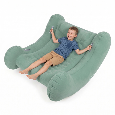 KiddyMoon Sensorischer Stuhl Rocker Für Kinder Sensorische Wippe Mit Pumpe, salbeifarben, L