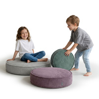 KiddyMoon 3-Teilige Schaumstoff Elements für Kinder Kinderzimmer-Accessoire, zielony-fioletowy-jasnoszary