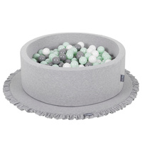 KiddyMoon Spielmatte für Kinder Aus Schaumstoff Montessori Weiche Kindermatte Babymatte Baby Spieldecke Krabbelmatte Schaumstoffmatte Spielzeug Teppich, Hergestellt In EU, hellgrau, XL