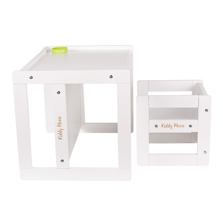 KiddyMoon Kindertisch mit Stuhl Schreibtisch TC-002, weiß
