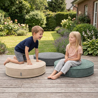 KiddyMoon 3-Teilige Schaumstoff Elements für Kinder Kinderzimmer-Accessoire, grün/beige/dunkelgrau, Lx3